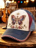 Unisex Butterfly Art Design Print Baseball Cap