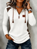 Women'S Textured Printed Zipper Hoodie