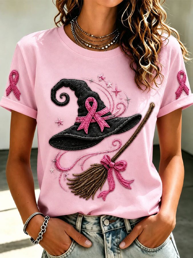 Women'S Breast Cancer Printed Casual T-Shirt