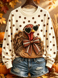 Women'S Autumn Printed Round Neck Sportswear