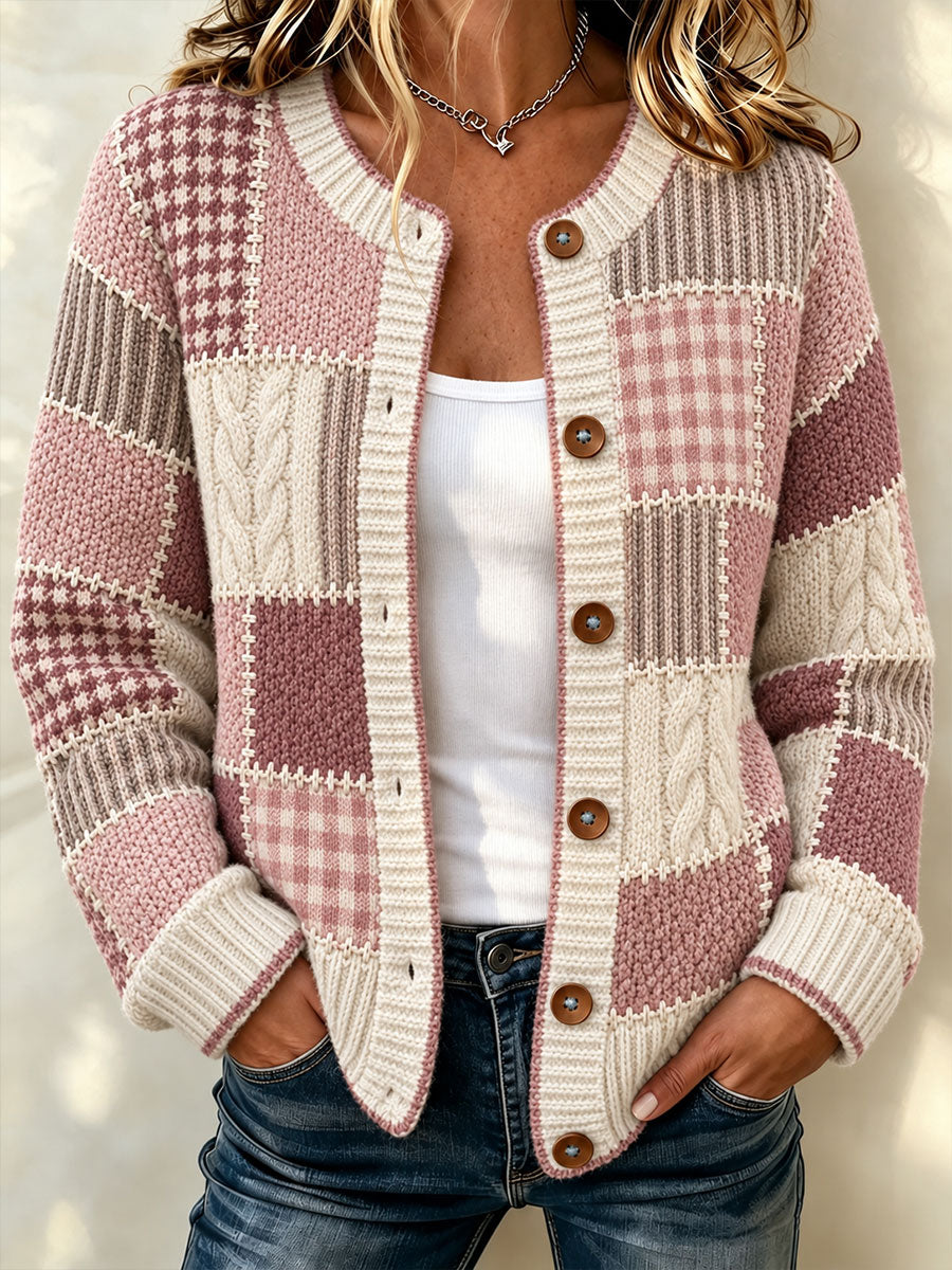 Women's Tennessee Country-Style Patchwork sweater cardigan