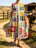 Women's Country Music Lover Queen of Country Floral Art Printed Dresses