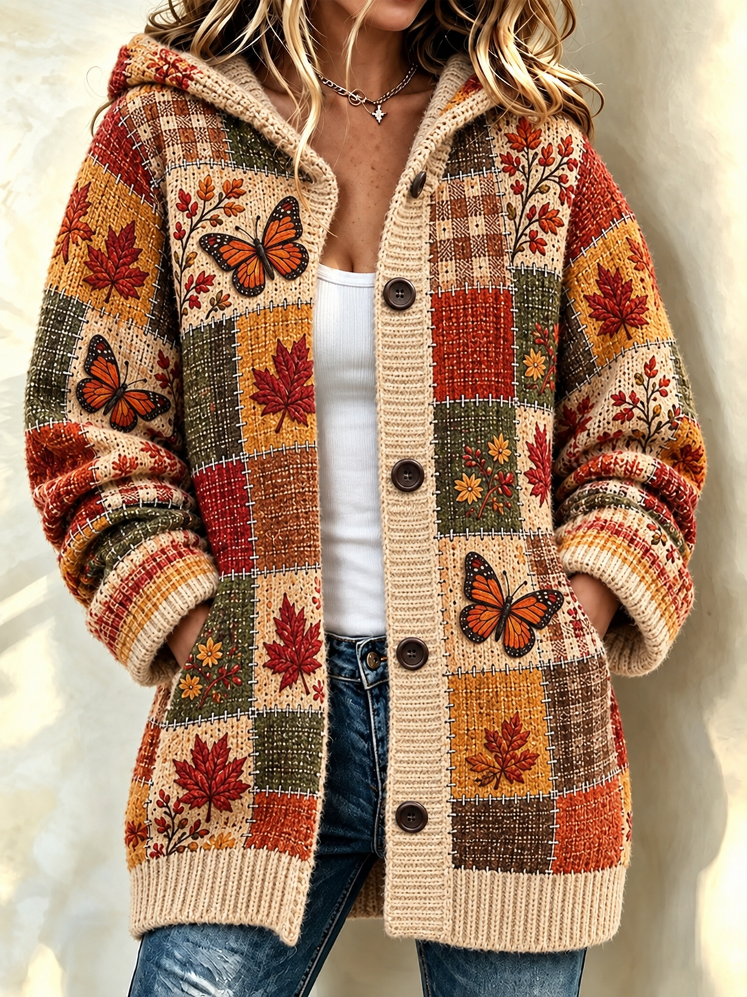Women'S Tennessee Quilting & Patchwork Printed Casual Cardigan