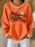 Women's Autumn Combined Rugby Waffle Sweatshirt