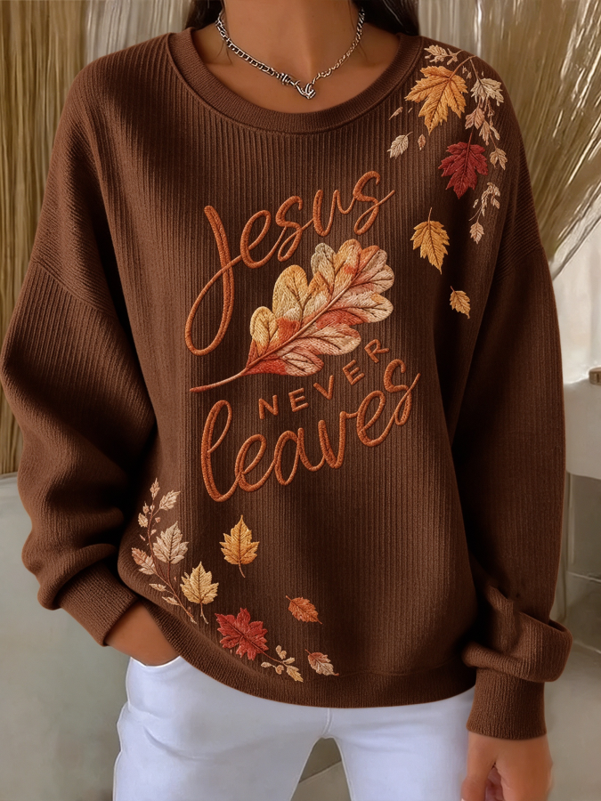 Women Text Letters Crew Neck Printing Casual Spring/Fall Long Sleeve Sweatshirt