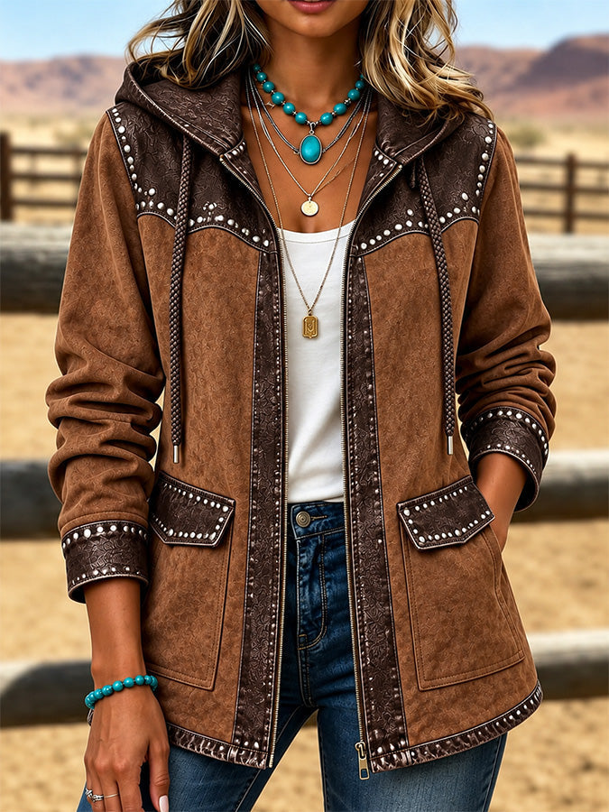Women'S Casual Contrasting Color Jacket