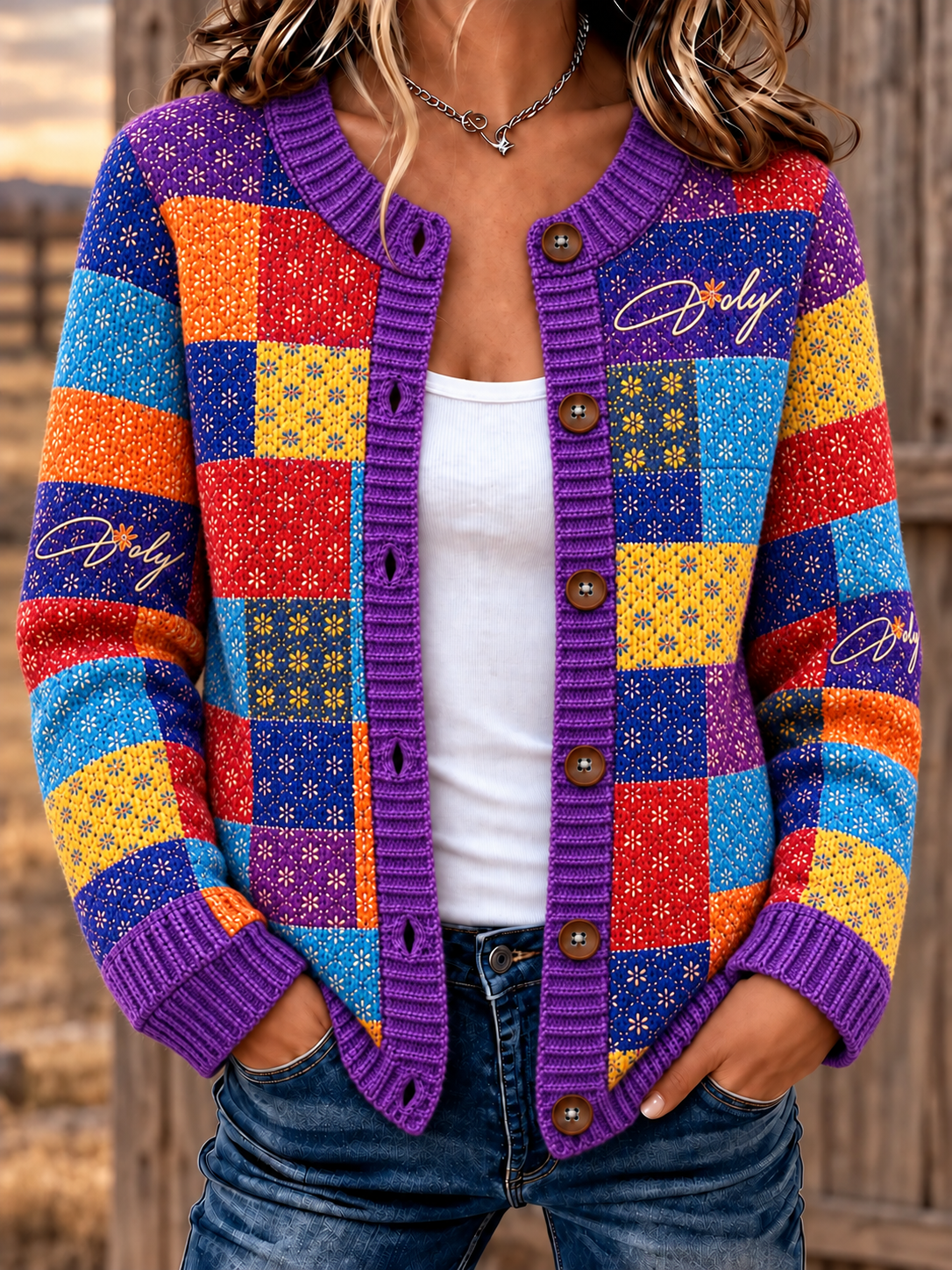 Women'S Casual Print Cardigan