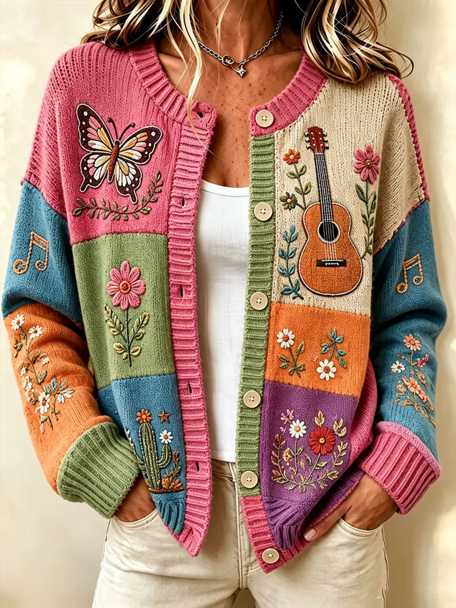 Women's Tennessee Quilting & Patchwork knit cardigan