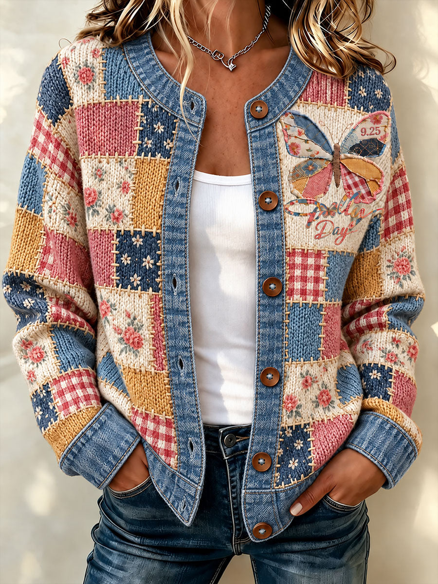 Women's Tennessee Quilting & Patchwork knit cardigan