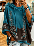 Women’S Retro Western Style Print Hoodie