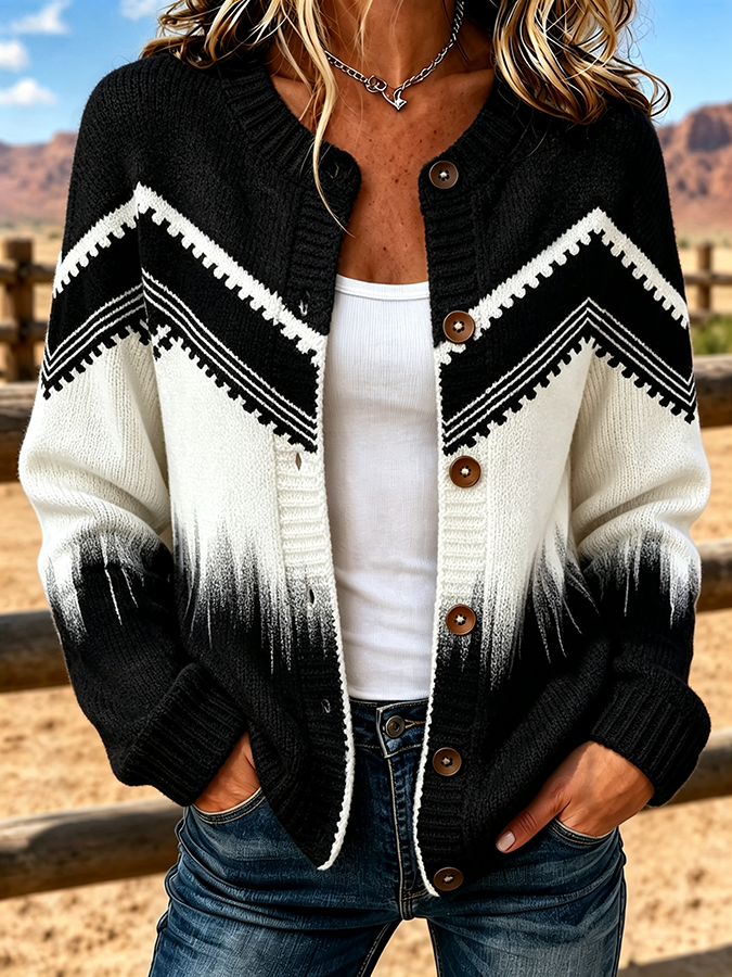 Women'S  Western Style Sweater Cardigan