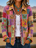 Ladies' Butterfly Patterned Casual Western Style Jacket