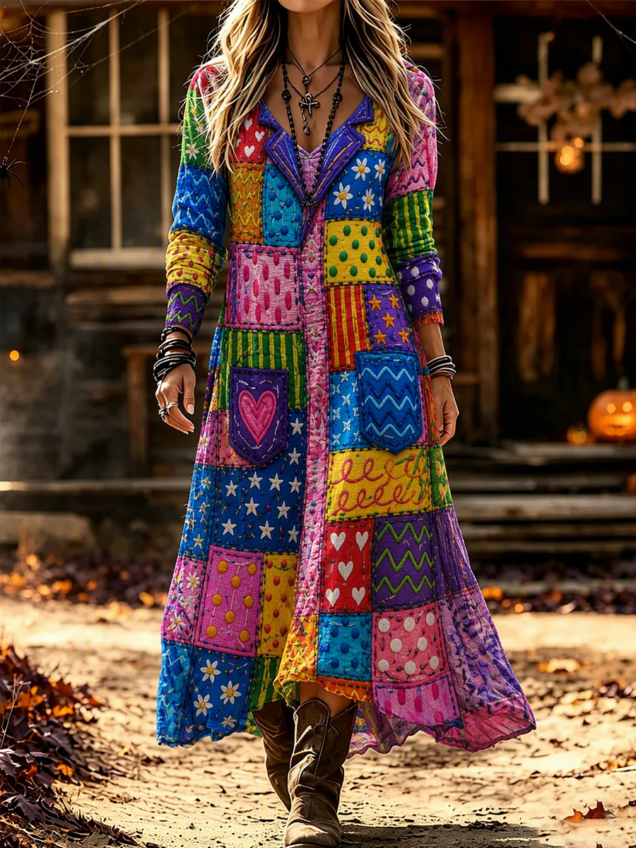 Women'S Patchwork Art Dress