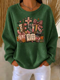 Women'S Autumn Season Waffle Sweatshirt