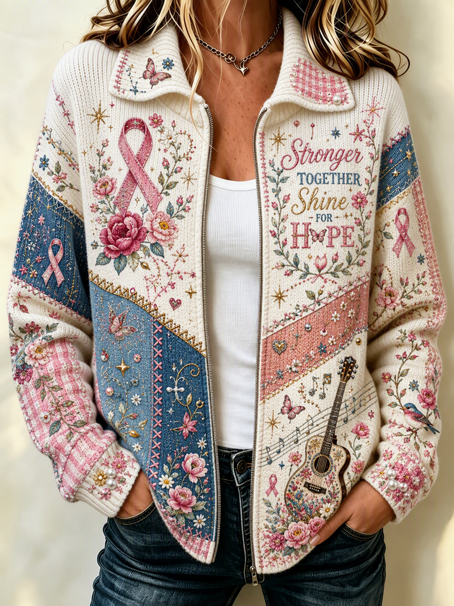 Women'S Retro Butterfly Country Music Flower Printed Cardigan
