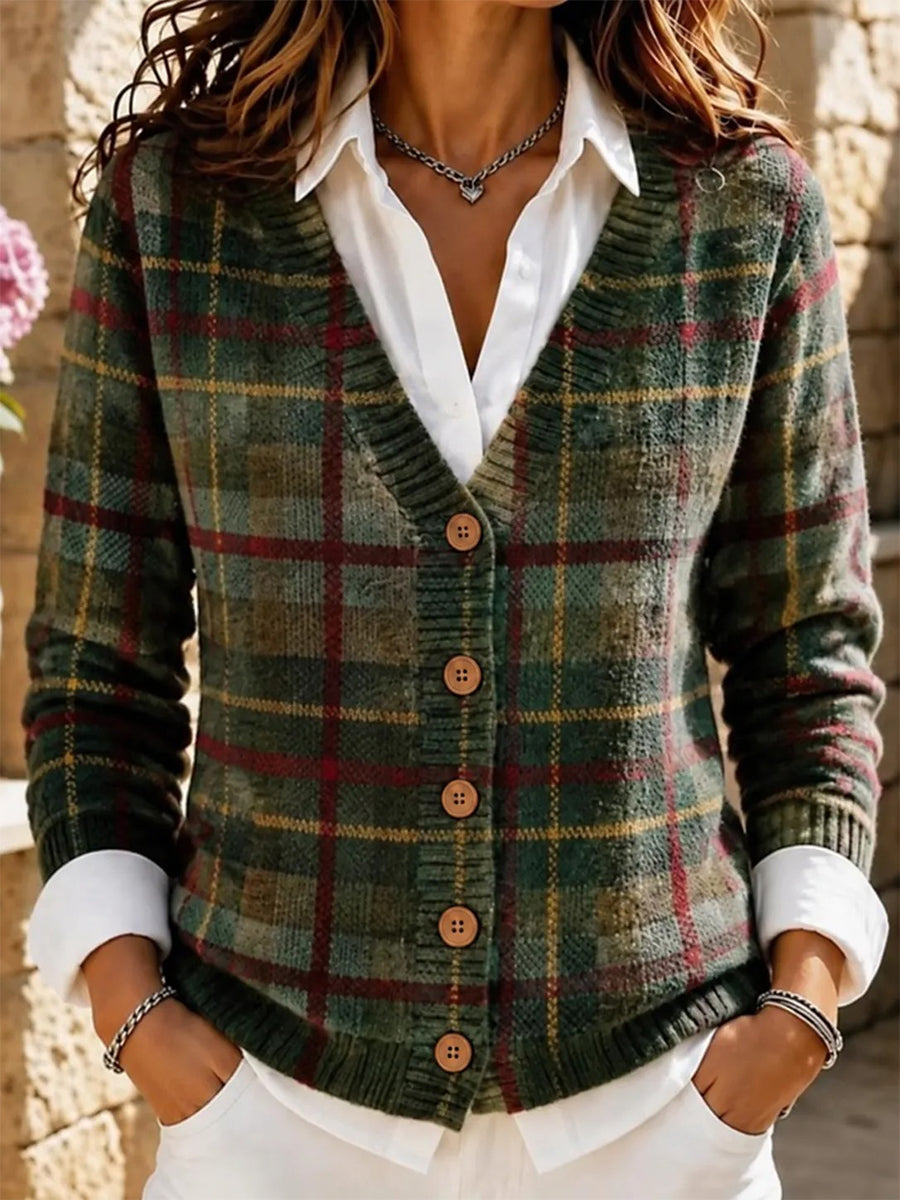 Women's Faith Over Fear Print Cardigan-Style Knit Jacket