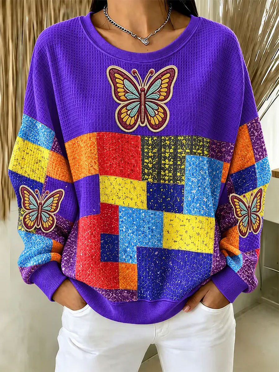 Women's Casual Commemorative Printed Long-Sleeved Top