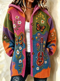 Women'S Butterfly Pattern Casual Sweater Long Cardigan