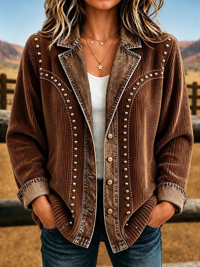 Women'S Retro Western Printed Jacket