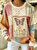 Women's Forever Our Queen of Country Print Long-Sleeve Knit Top