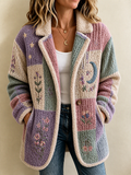 Women'S Butterfly Flower Sheepskin Coat